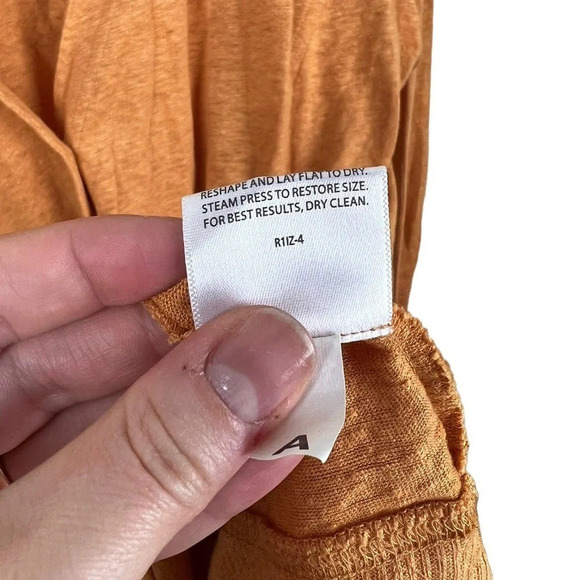 Eileen Fisher • Orange Linen Cardigan - Picture 6 of 6